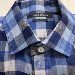 NWOT INDOCHINO 100% linen long sleeves shirt